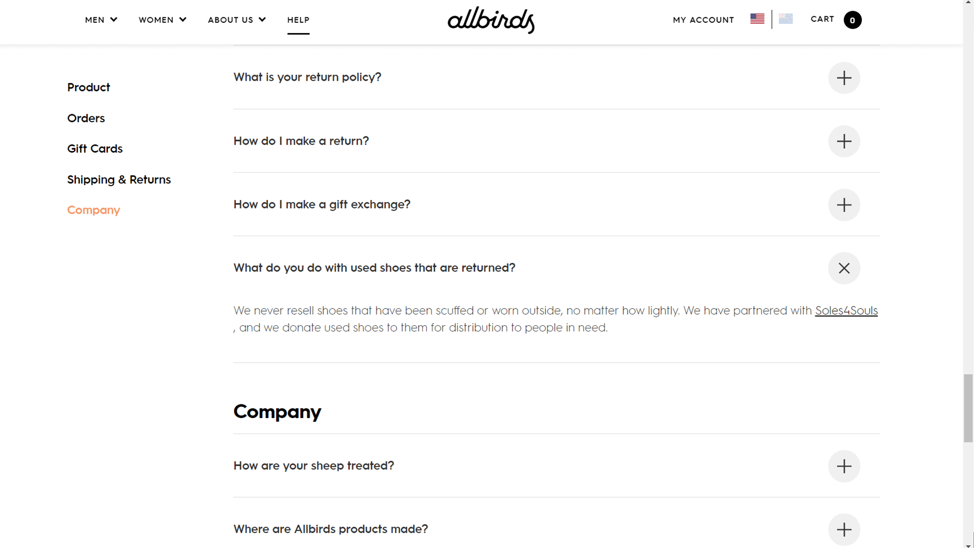 Allbirds Returns Policy